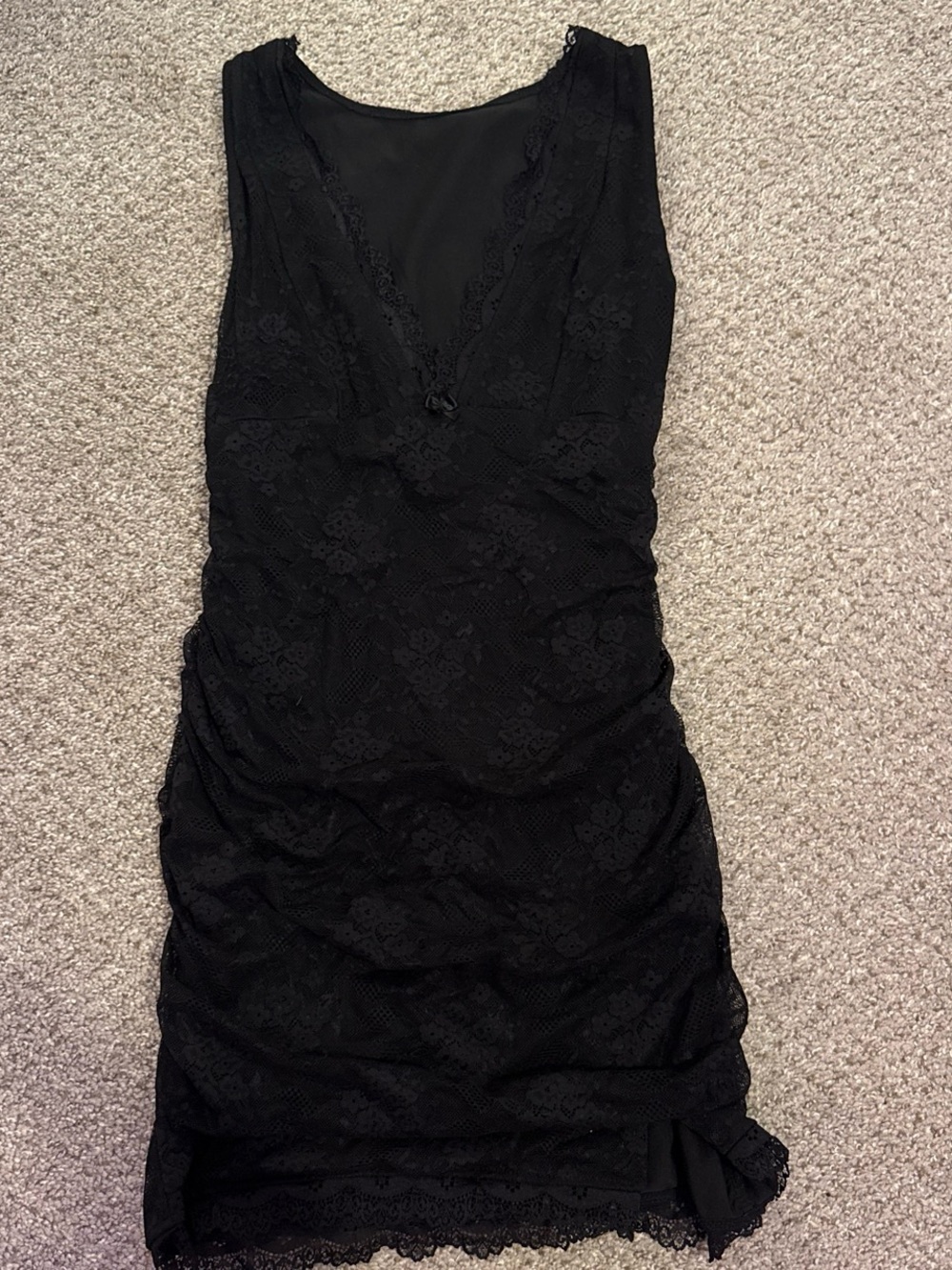 SHEIN Black Lace Mini Dress